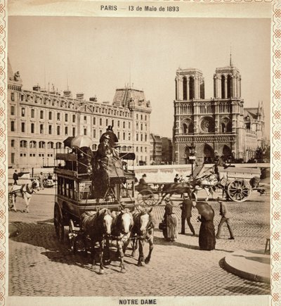 Notre Dame, Paris, 13th May 1893 by Portuguese Photographer